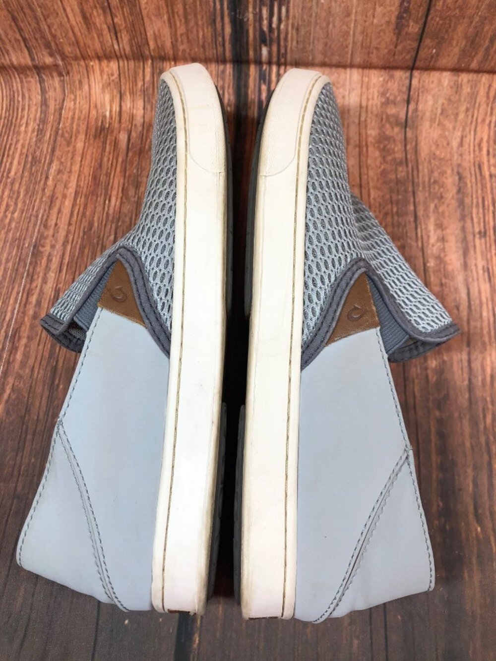 Olukai Womens 10 / 40 Pehuea Gray Mesh Slip On Sneakers - Picture 5 of 10